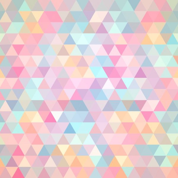 Papel de Parede Adesivo Geométrico Mosaico Colorido Rosa